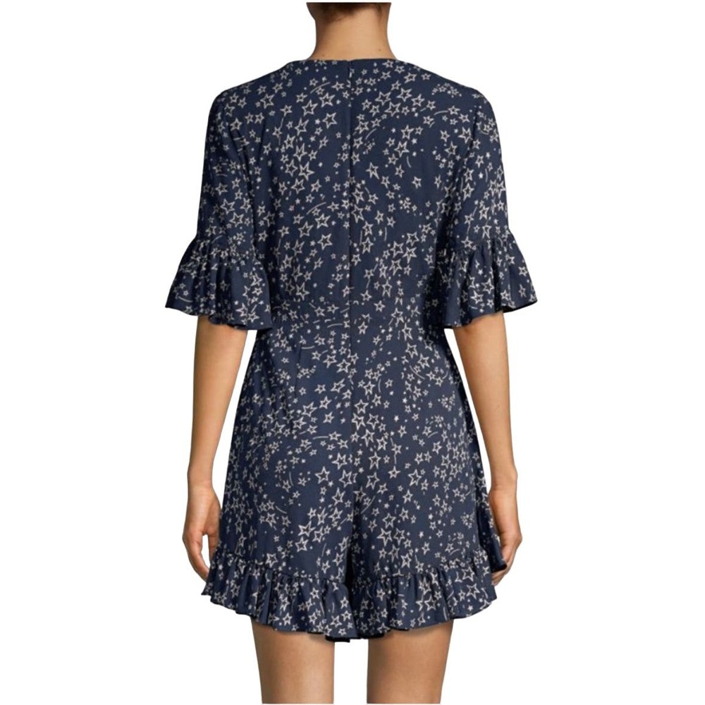 DELILAH CELESTIAL STAR PRINT WRAP ROMPER WOMEN SIZE 2/4 - Picture 3 of 15